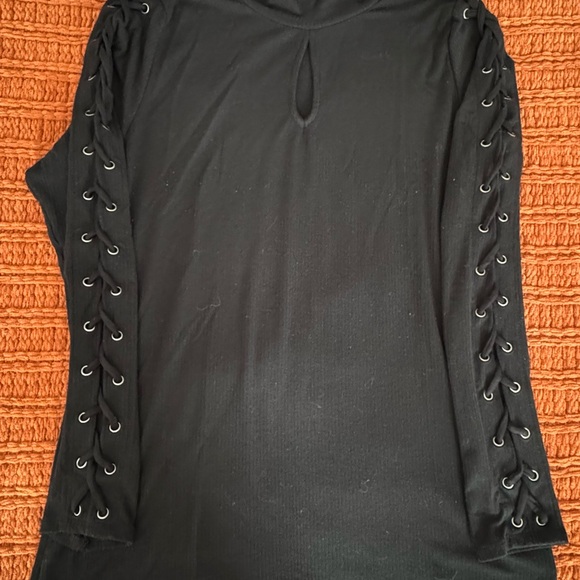 Torrid Super Soft Black Ribbed Top - Picture 3 of 5